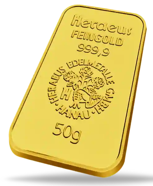 50 Gramm Goldbarren | Heraeus