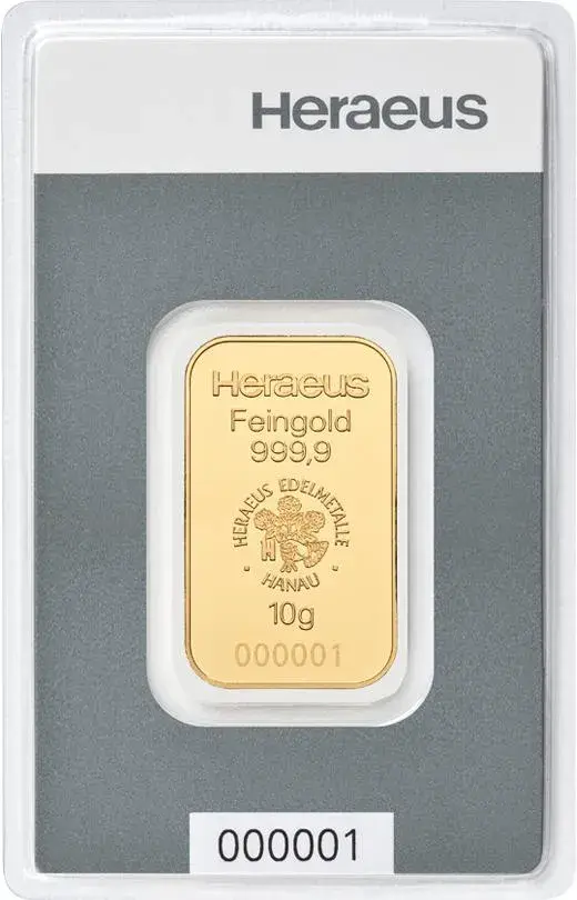 10 g Goldbarren | Heraeus