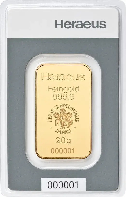 20 g Goldbarren | Heraeus
