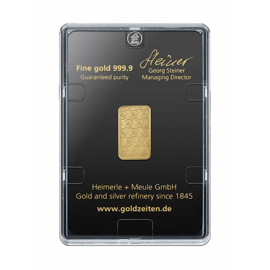 5 Gramm Goldbarren | Heimerle + Meule Pforzheim – Zweite Ansicht