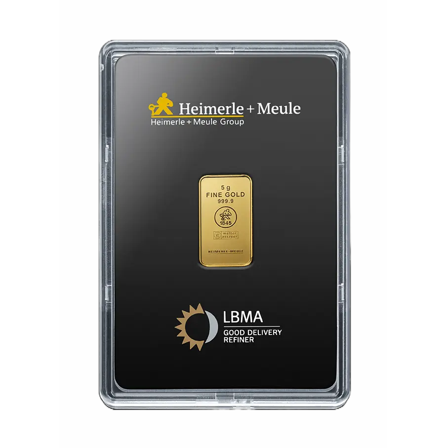 5 Gramm Goldbarren | Heimerle + Meule Pforzheim