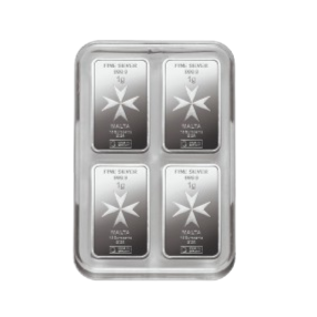 50x 1 Gramm Silber Münzbarren | Heimerle + Meule | Malta